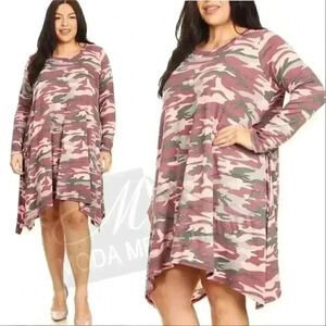 💋 LAST CHANCE 💋 PLUS SIZE CURVY CAMO PRINT DRESS